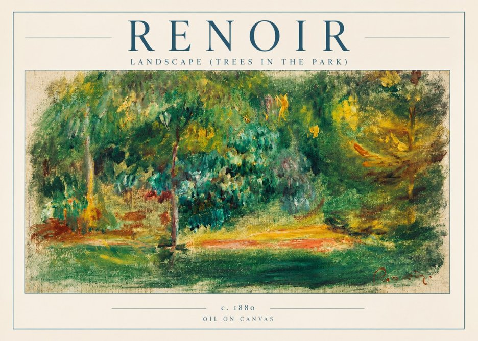 Renoir Landscape (Trees in the Park) No3 - Affiche