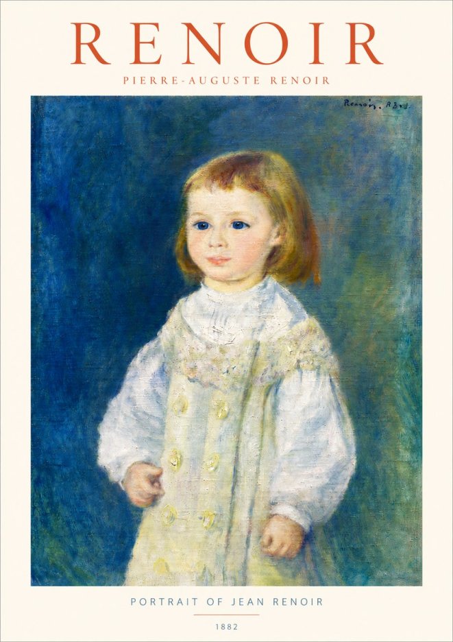 Renoir Portrait of Jean Renoir No3 - Affiche
