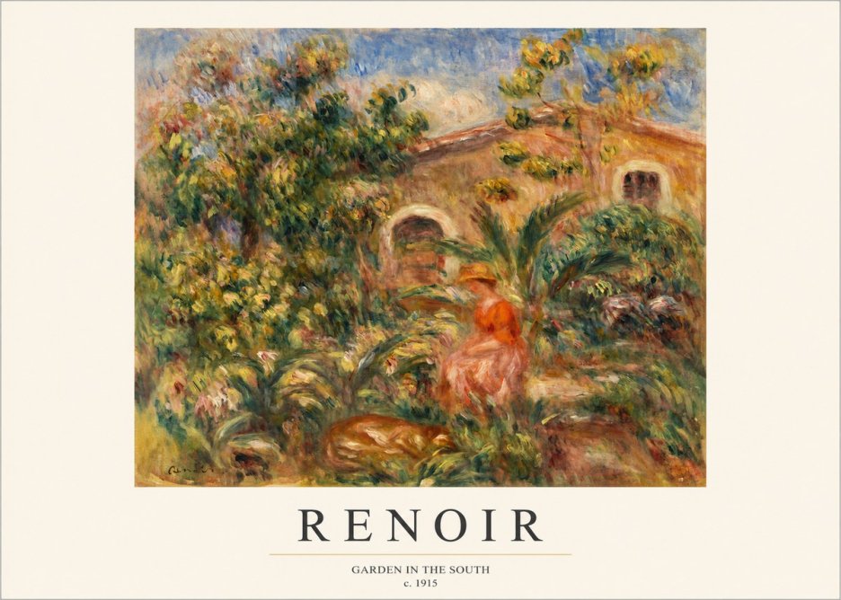 Renoir Garden in the South No1 - Affiche