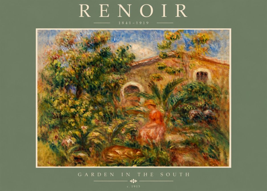 Renoir Garden in the South No5 - Affiche