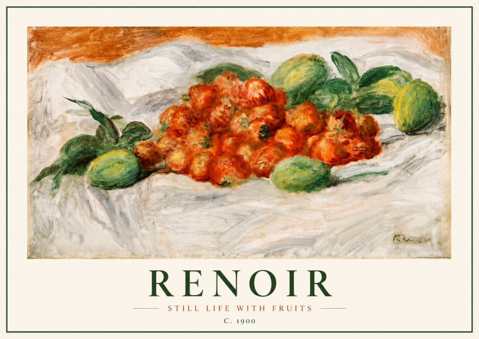 Renoir Still Life with Fruits No3 - Affiche