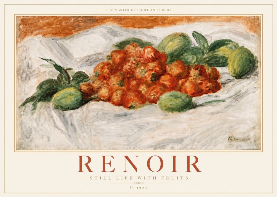 Renoir Still Life with Fruits No5 - Affiche