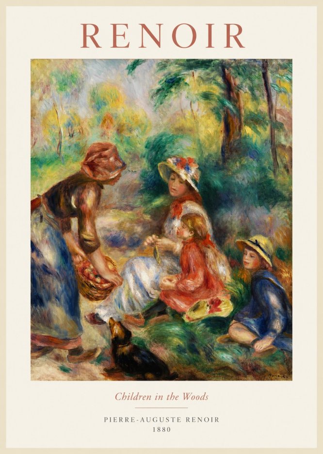 Renoir Children in the Woods No1 - Affiche