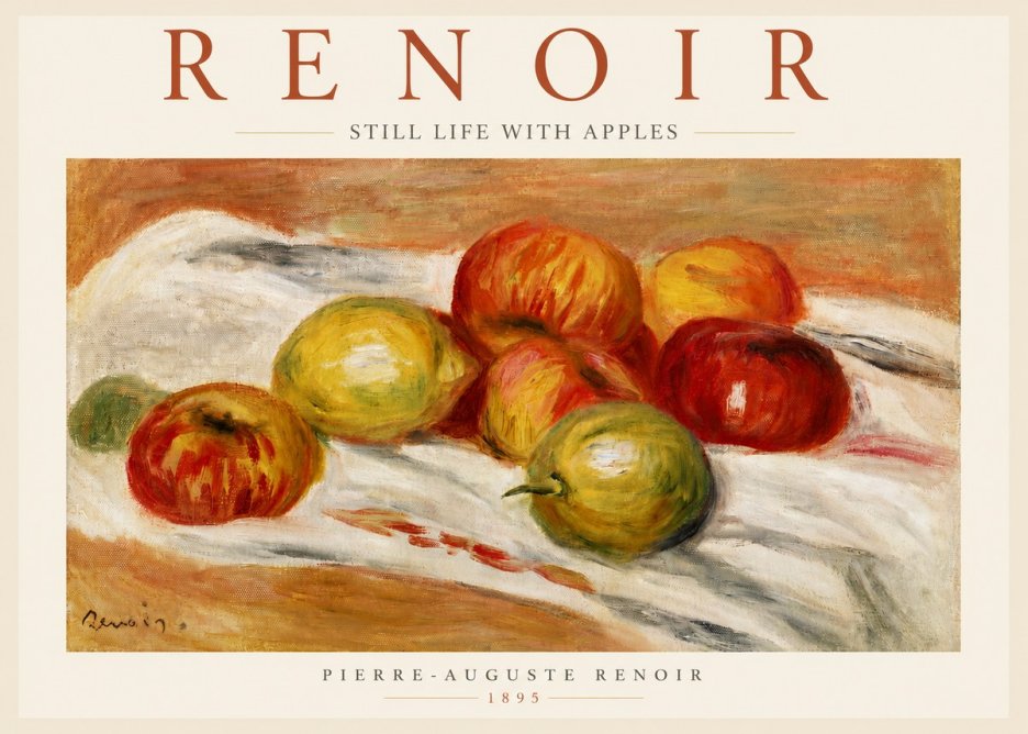 Renoir Still Life with Apples No3 - Affiche