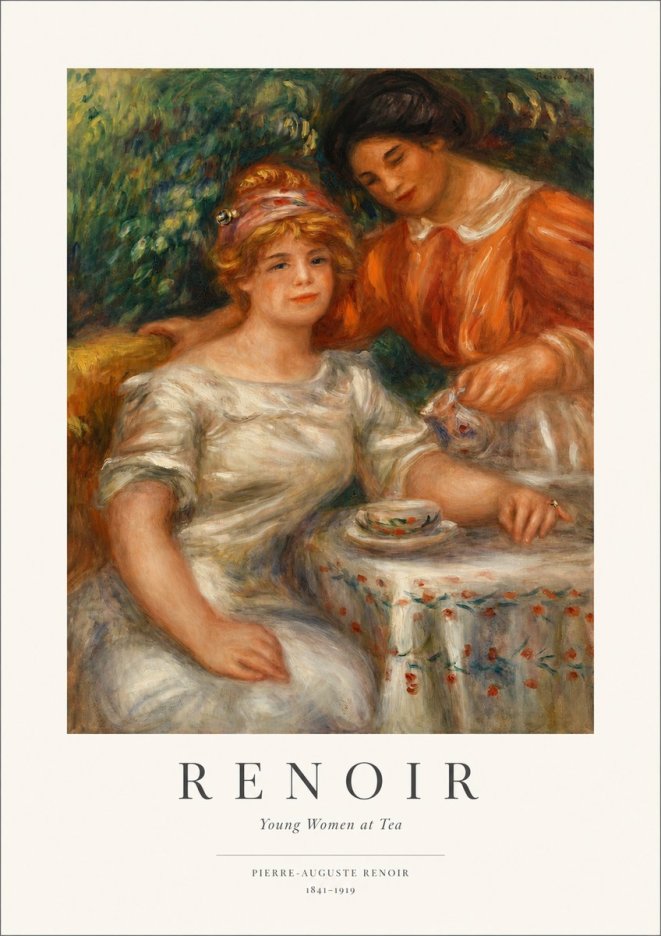Renoir Young Women at Tea No1 - Affiche