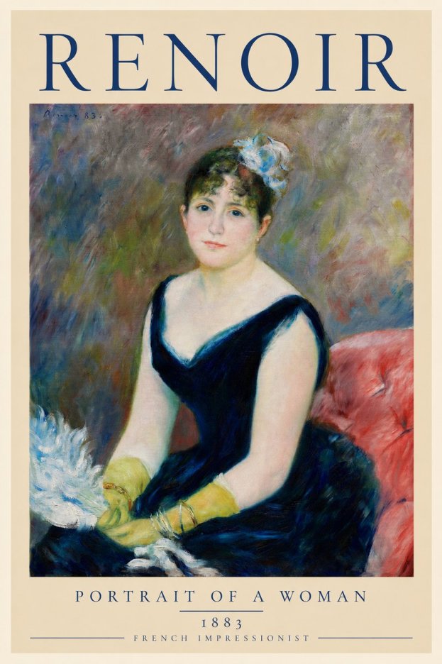 Renoir Portrait of a Woman I No2 - Affiche