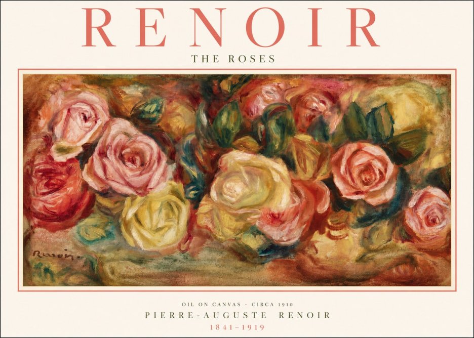 Renoir The Roses No2 - Affiche