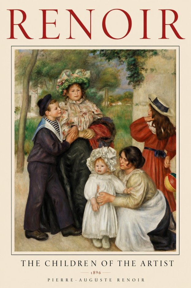 Renoir The Children of the Artist No1 - Affiche