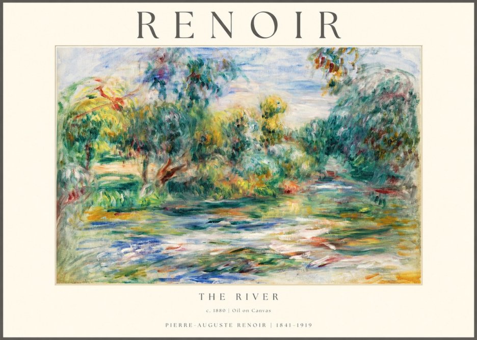 Renoir The River No1 - Affiche