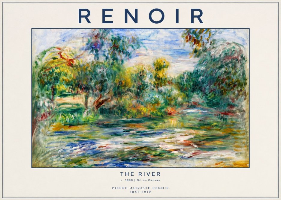 Renoir The River No2 - Affiche