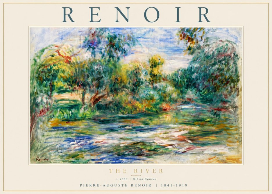 Renoir The River No5 - Affiche