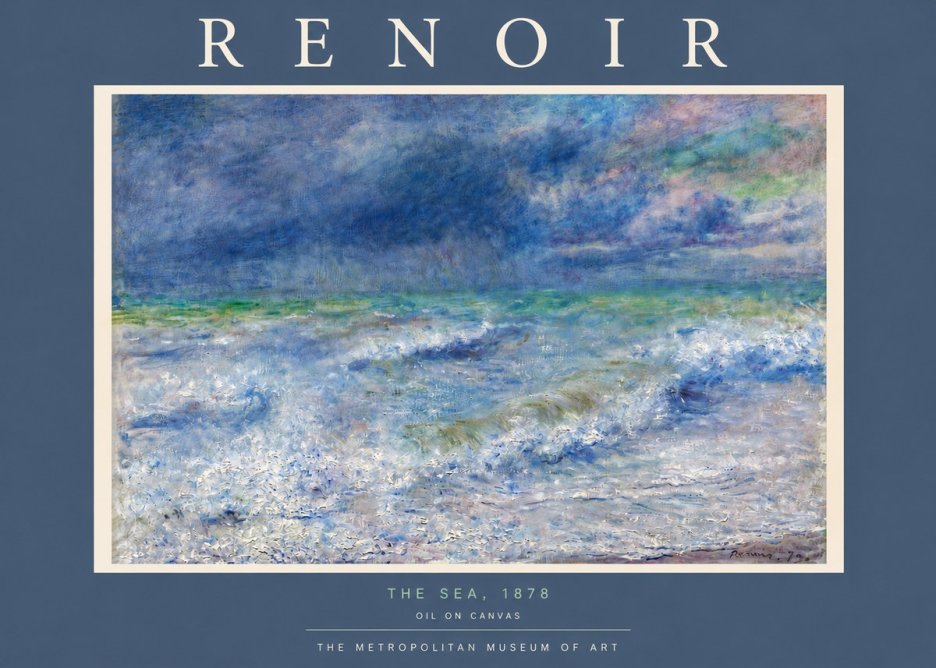 Renoir The Sea No5 - Affiche