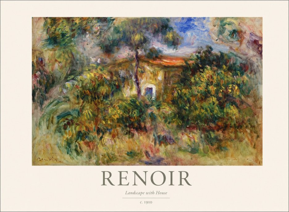 Renoir Landscape with House I No1 - Affiche