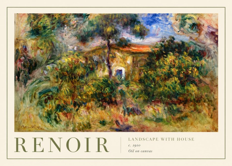 Renoir Landscape with House I No2 - Affiche