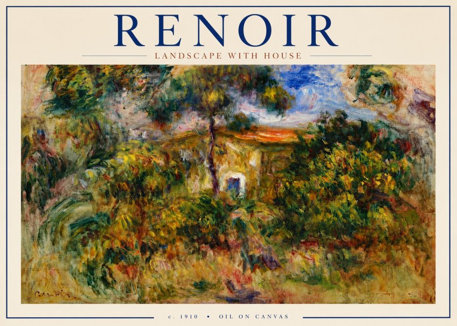 Renoir Landscape with House I No3 - Affiche