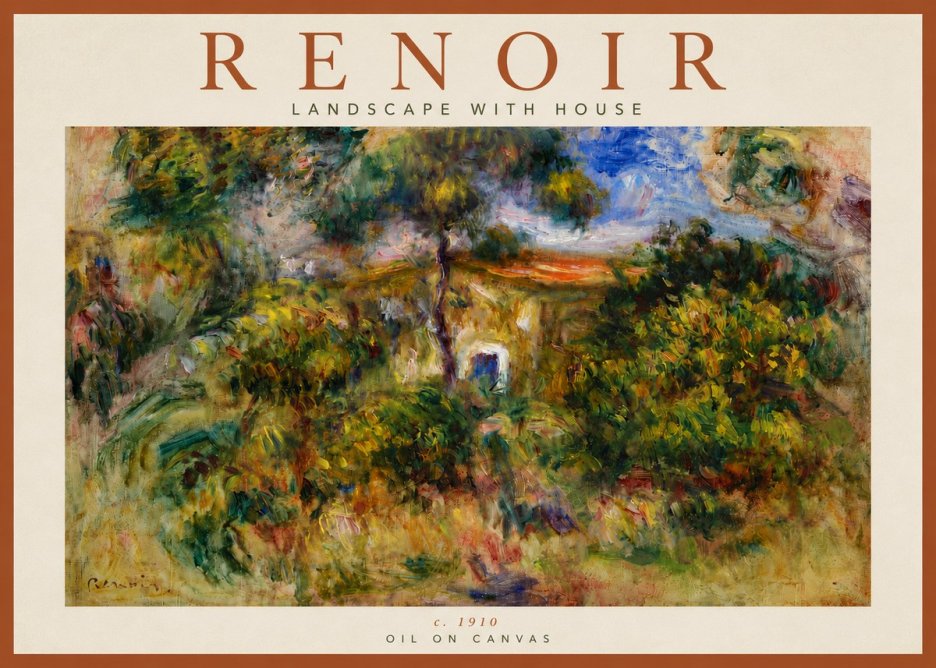 Renoir Landscape with House I No6 - Affiche