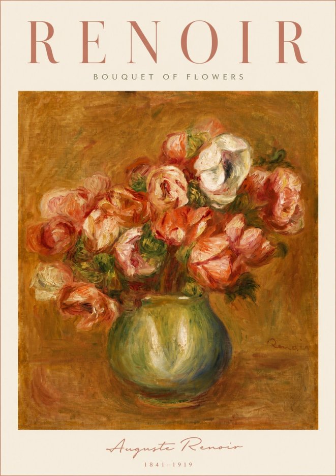 Renoir Bouquet of Flowers No4 - Affiche