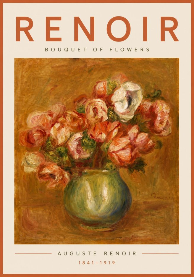 Renoir Bouquet of Flowers No5 - Affiche