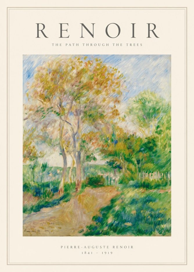 Renoir The Path Through the Trees No1 - Affiche