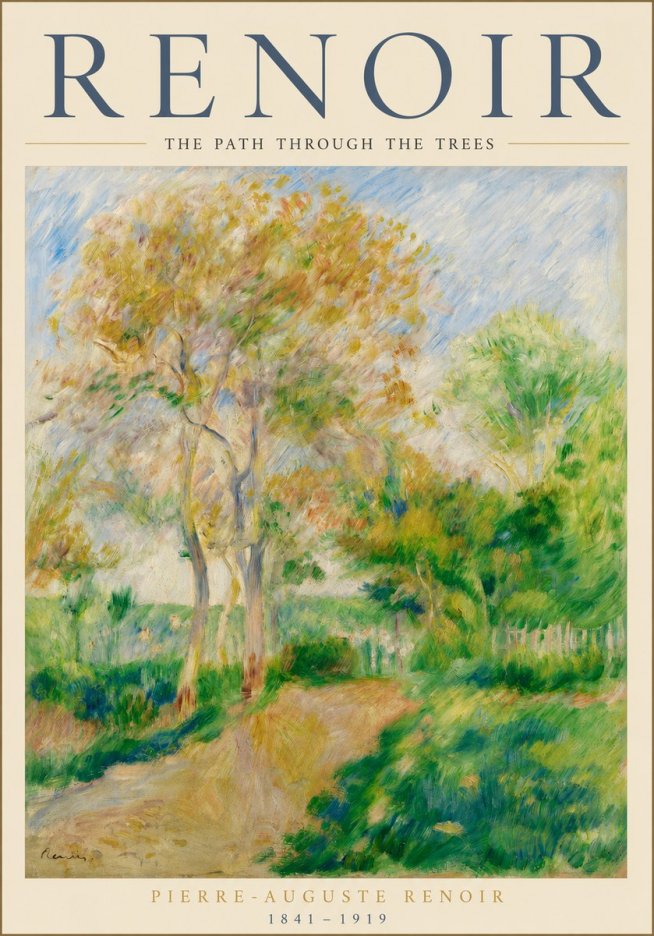 Renoir The Path Through the Trees No3 - Affiche