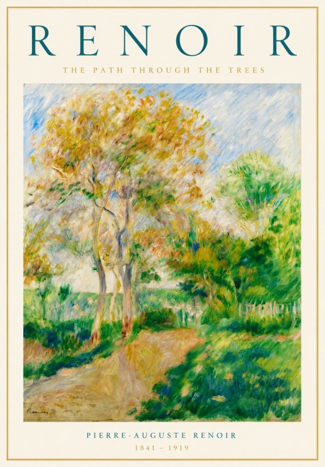Renoir The Path Through the Trees No4 - Affiche