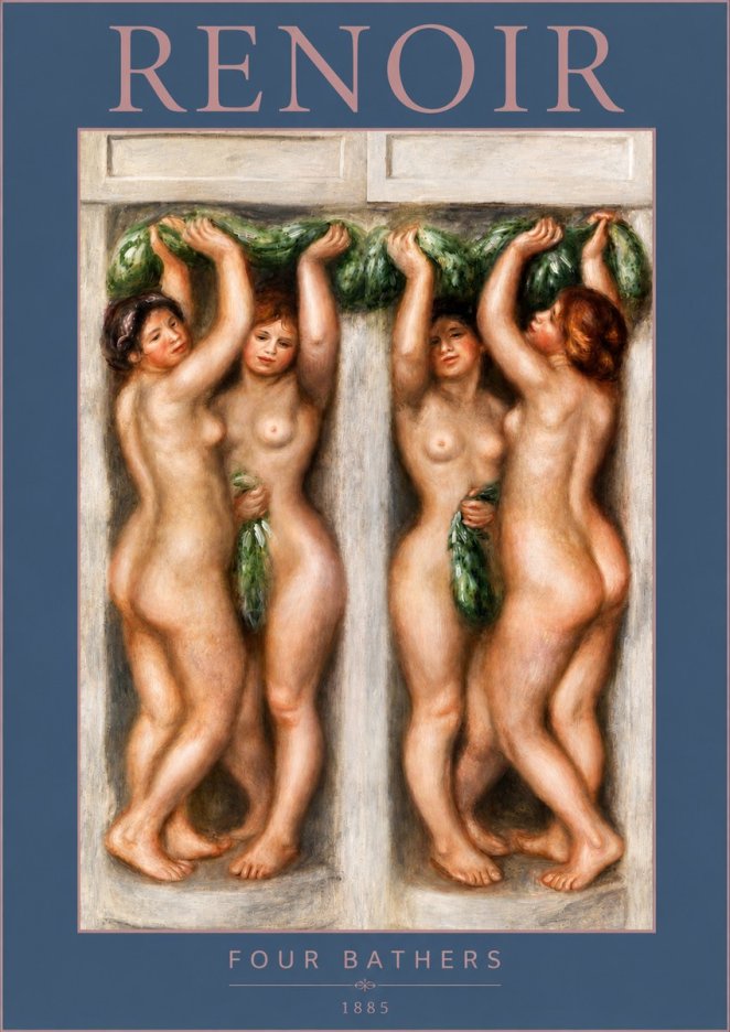 Renoir Four Bathers No3 - Affiche