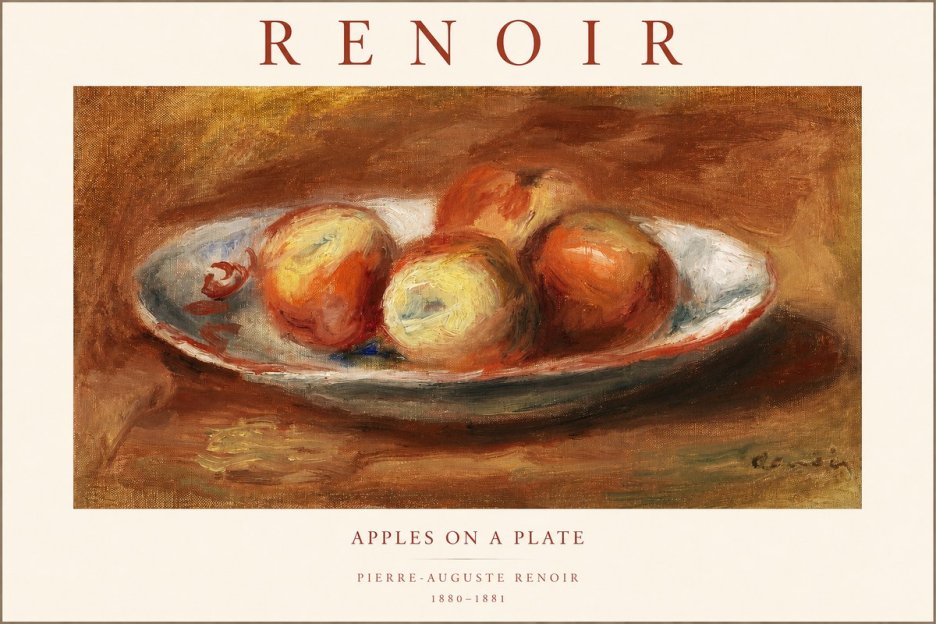 Renoir Apples on a Plate No1 - Affiche
