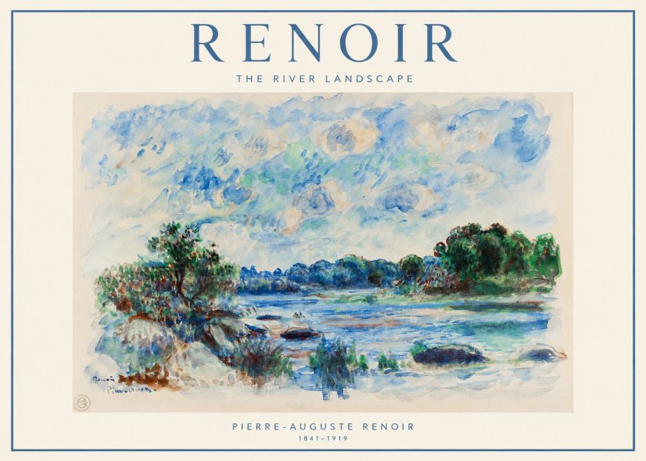 Renoir The River Landscape No1 - Affiche