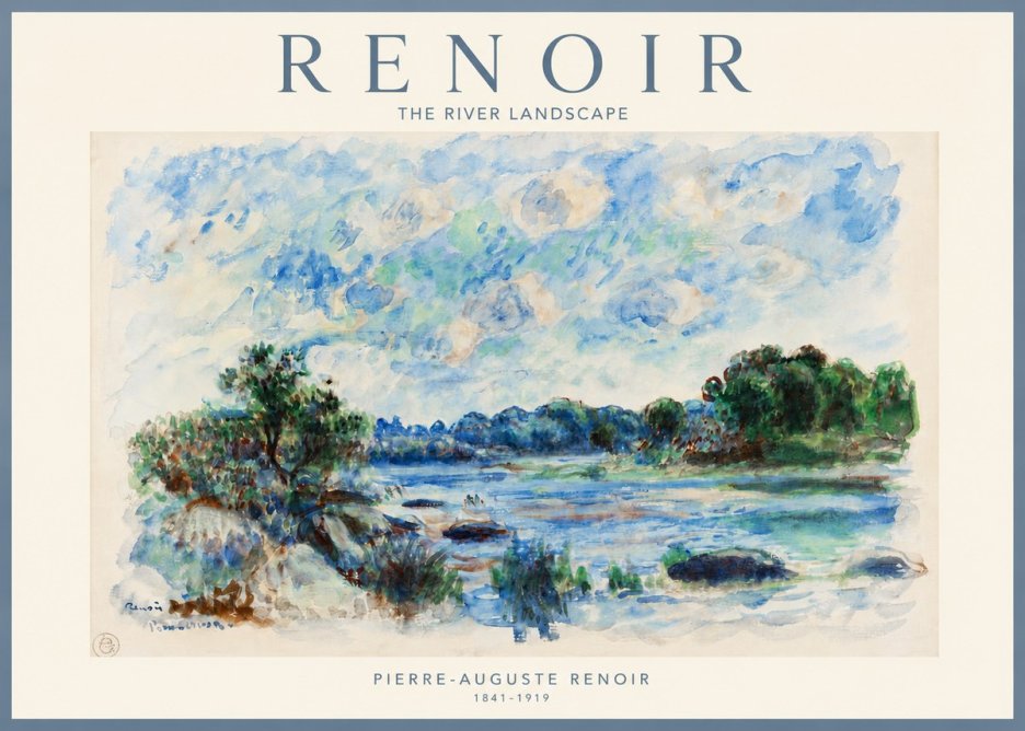Renoir The River Landscape No3 - Affiche