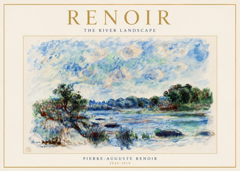 Renoir The River Landscape No4 - Affiche
