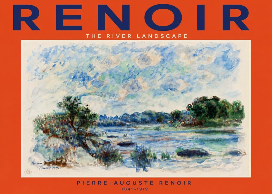Renoir The River Landscape No5 - Affiche