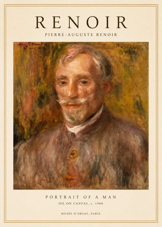 Renoir Portrait of a Man II No1 - Affiche