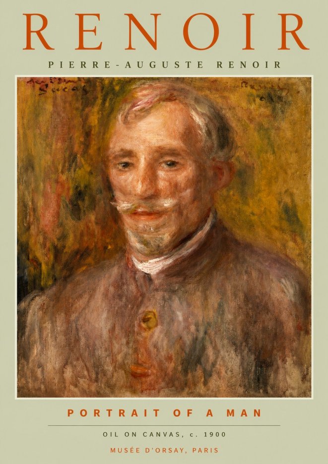 Renoir Portrait of a Man II No2 - Affiche