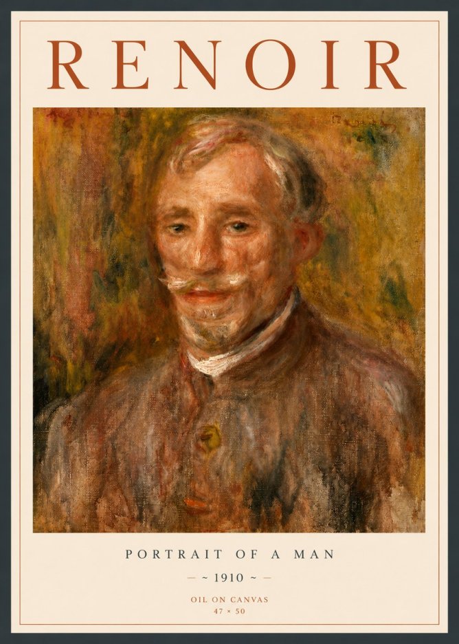 Renoir Portrait of a Man II No4 - Affiche