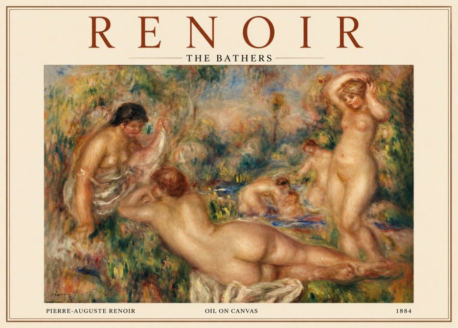 Renoir The Bathers I No3 - Affiche