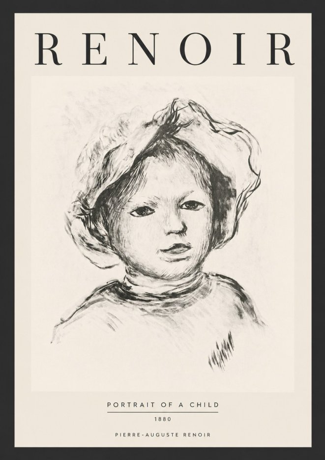Renoir Portrait of a Child II No6 - Affiche