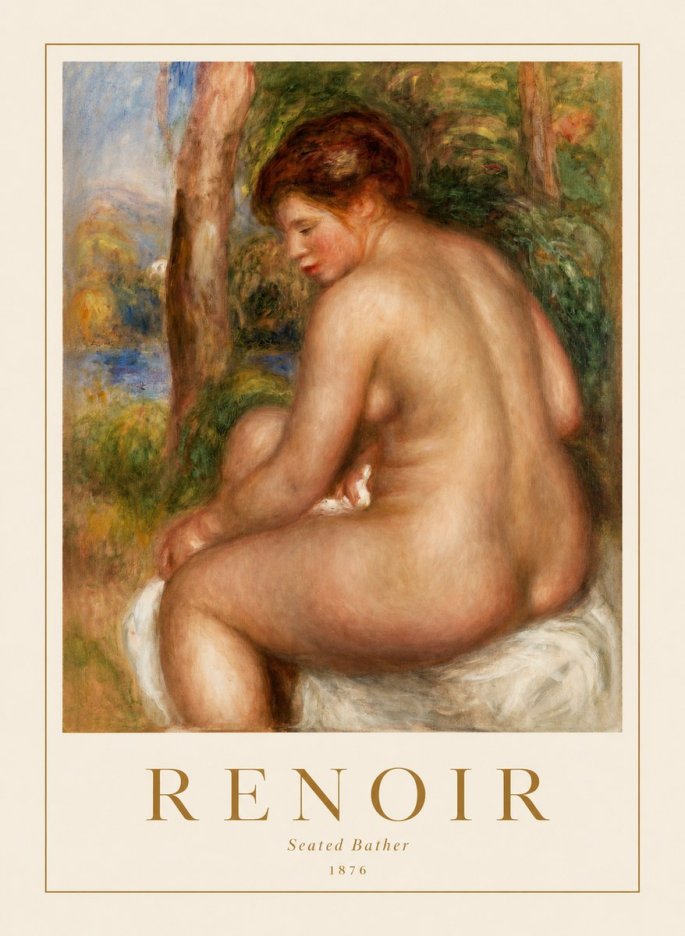 Renoir Seated Bather No1 - Affiche