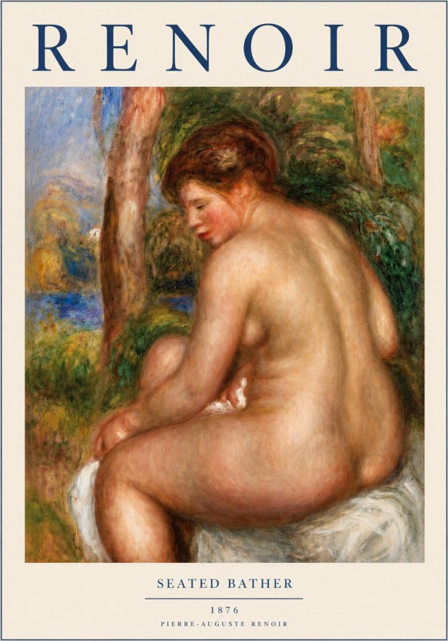 Renoir Seated Bather No3 - Affiche