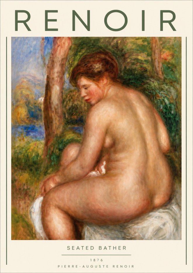 Renoir Seated Bather No4 - Affiche