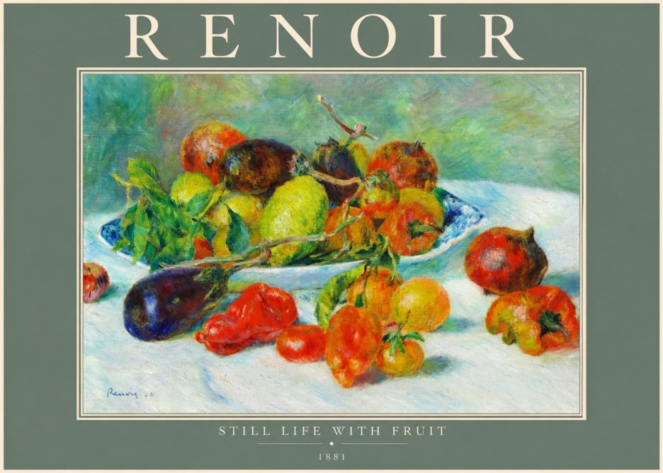 Renoir Still Life with Fruit I No2 - Affiche