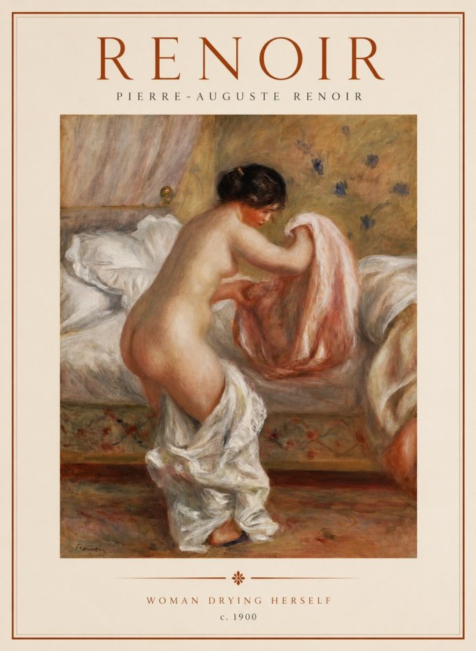 Renoir Woman Drying Herself No1 - Affiche