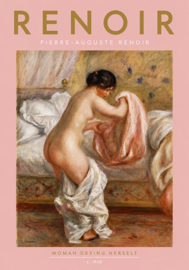 Renoir Woman Drying Herself No5 - Affiche