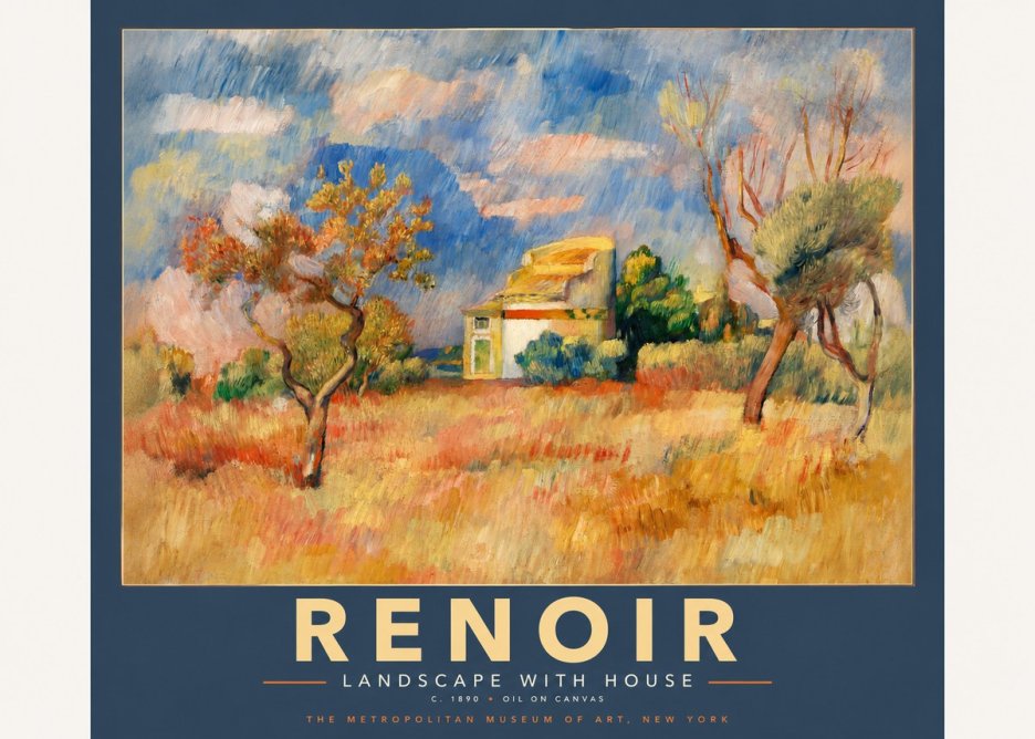 Renoir Landscape with House III No2 - Affiche
