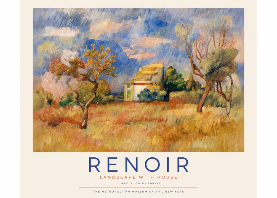 Renoir Landscape with House III No4 - Affiche
