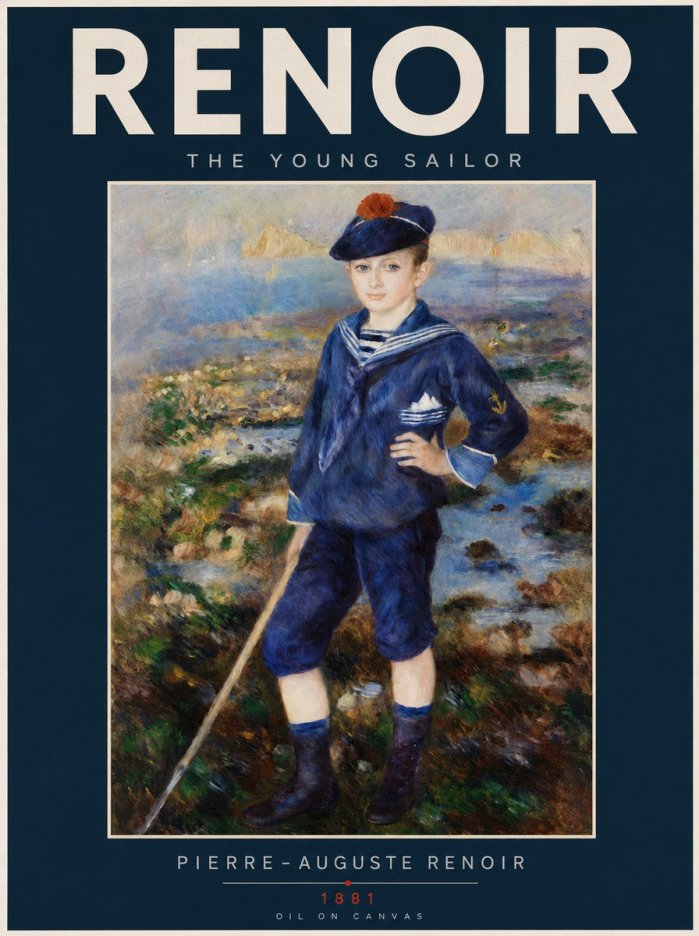Renoir The Young Sailor No2 - Affiche