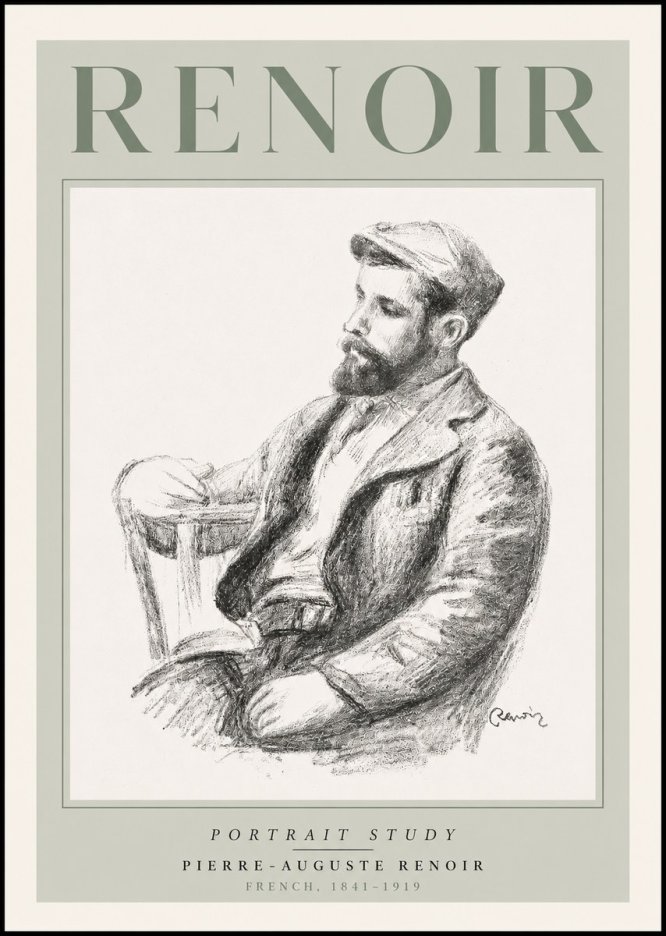 Renoir Portrait Study II No3 - Affiche