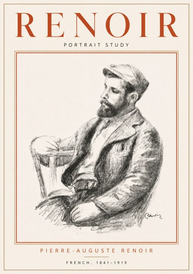 Renoir Portrait Study II No4 - Affiche