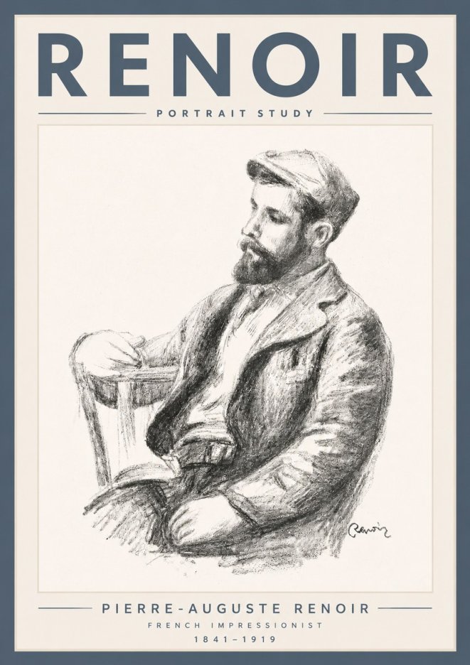 Renoir Portrait Study II No5 - Affiche