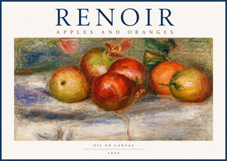 Renoir Apples and Oranges No3 - Affiche