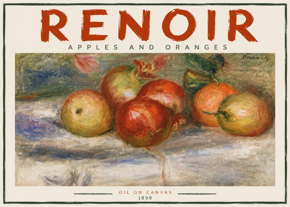 Renoir Apples and Oranges No5 - Affiche